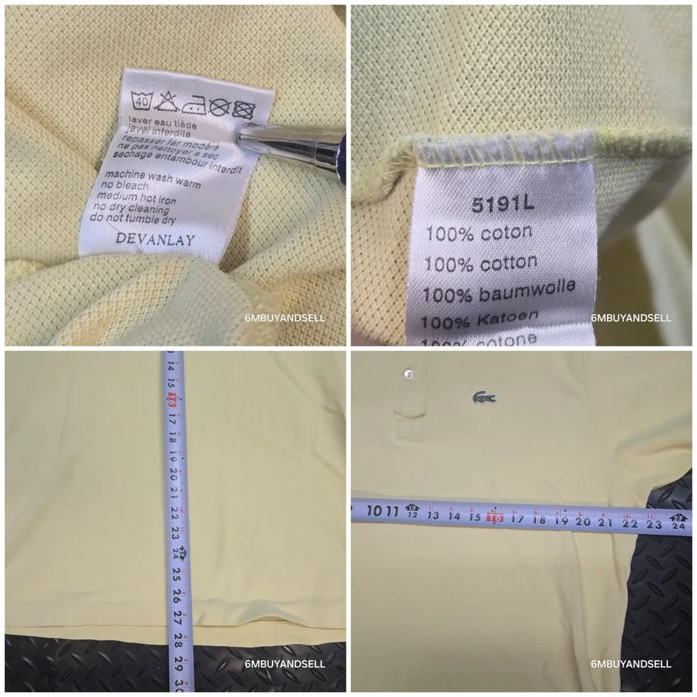Lacoste measurements approx